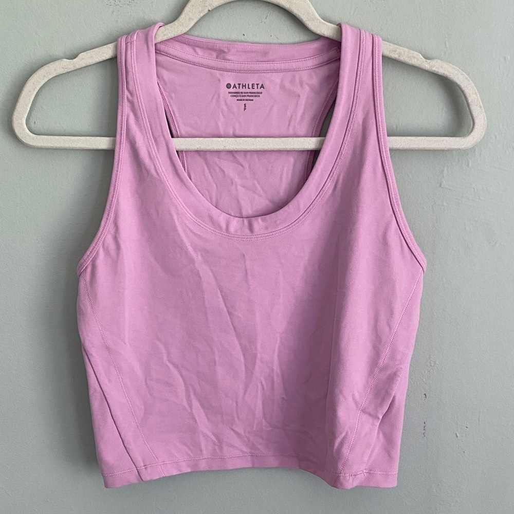 Athleta Women’s Cropped Pink Tank Top Size Small - Picture 1 of 6